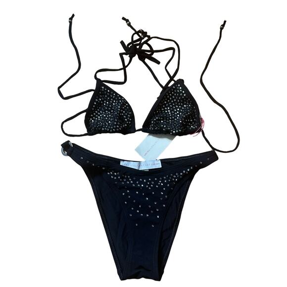 Stella McCartney Other - Stella McCartney x H&M Black Rhine Stone String Bikini Size 6 NEW WITH TAGS